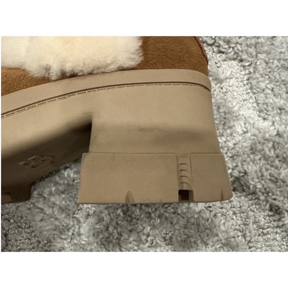 Ugg Brooklyn Sunburst Chestnut Suede Platform Boots Women's Size 10 - Picture 2 of 9